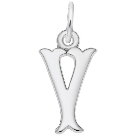 Personalized Blackletter Initial 'Y' Charm for Unique Jewelry 4766-025