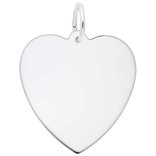 Medium Classic Heart Charm - Elegant Silhouette Disc Jewelry 4769