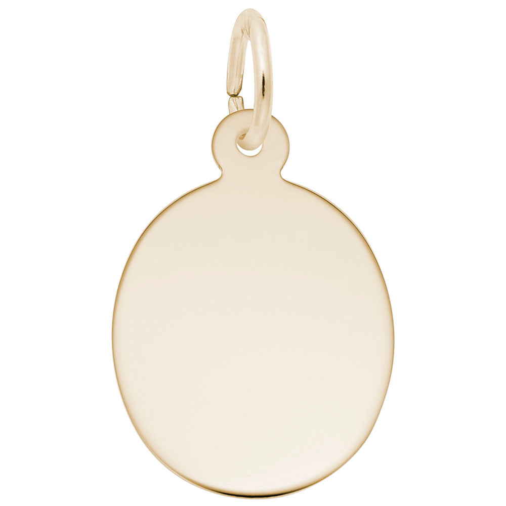 Custom Oval Disc Charm for Personalized Jewelry - Rembrandt Charms 4770