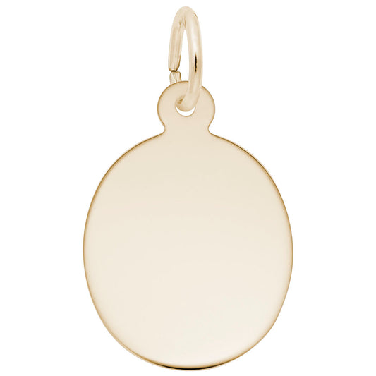 Custom Oval Disc Charm for Personalized Jewelry - Rembrandt Charms 4770