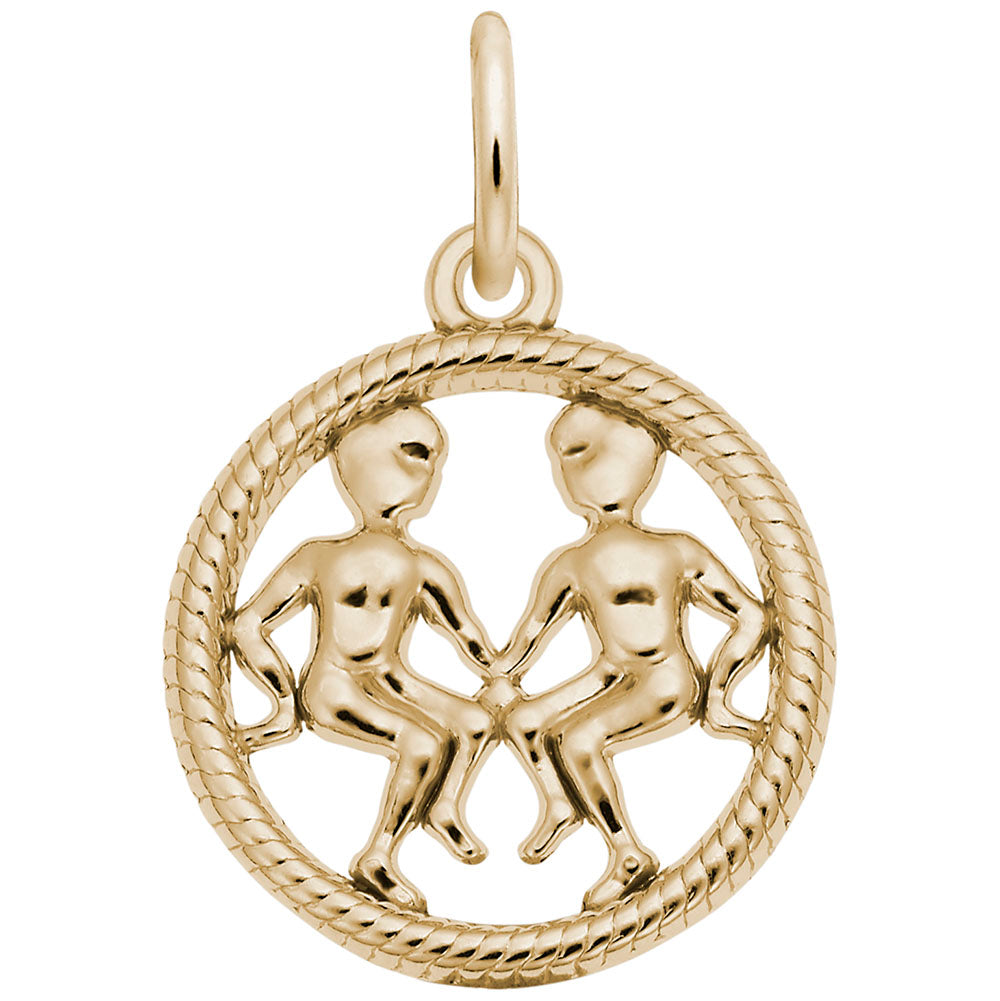 Gemini Twins Zodiac Charm - Astrological Symbol Jewelry Gift 4775
