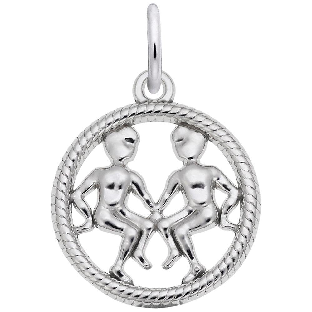 Gemini Twins Zodiac Charm - Astrological Symbol Jewelry Gift 4775
