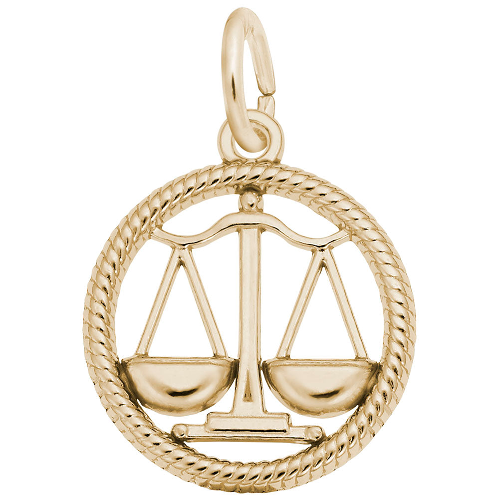 Libra Scales Charm - Zodiac Symbol Jewelry for Balance & Harmony 4779
