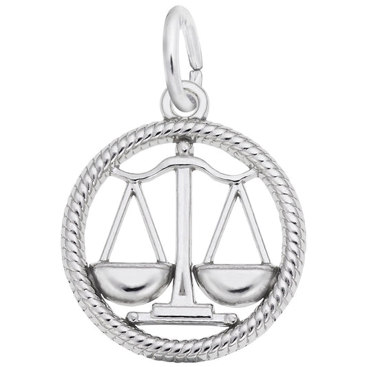 Libra Scales Charm - Zodiac Symbol Jewelry for Balance & Harmony 4779