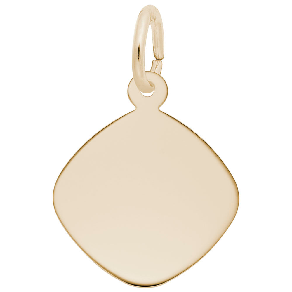 Small Rounded Diamond Disc Charm - Elegant Jewelry Accessory 4784