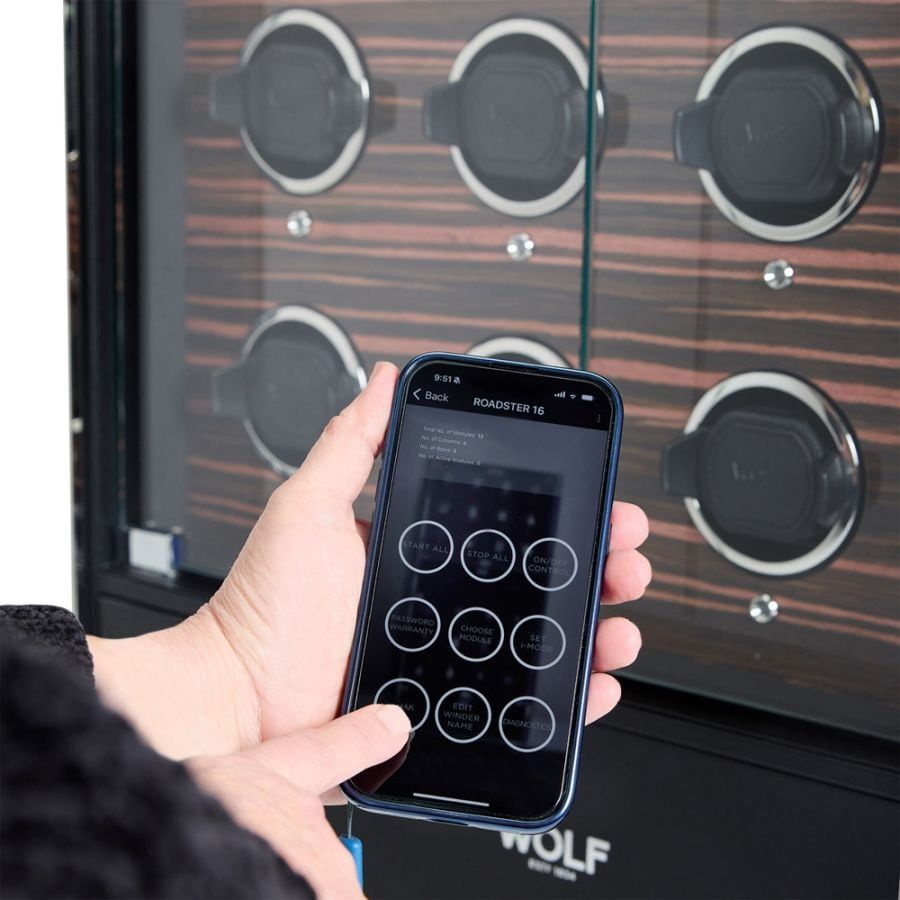 Wolf Roadster 16 Piece Watch Winder Cabinet 478756