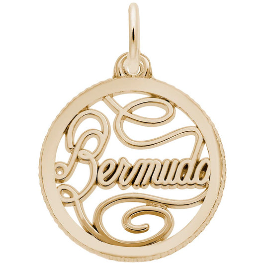 Bermuda Disc Charm - Travel Jewelry for Island Lovers 4828