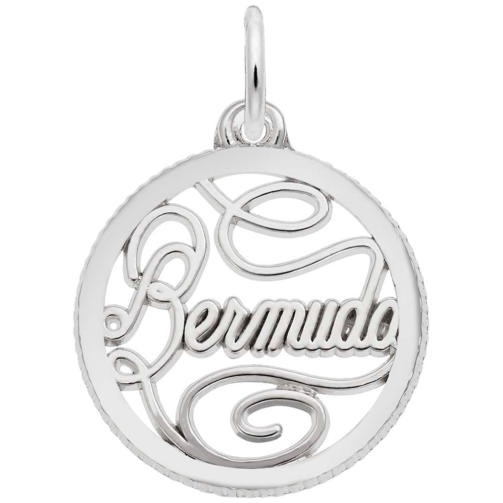 Bermuda Disc Charm - Travel Jewelry for Island Lovers 4828