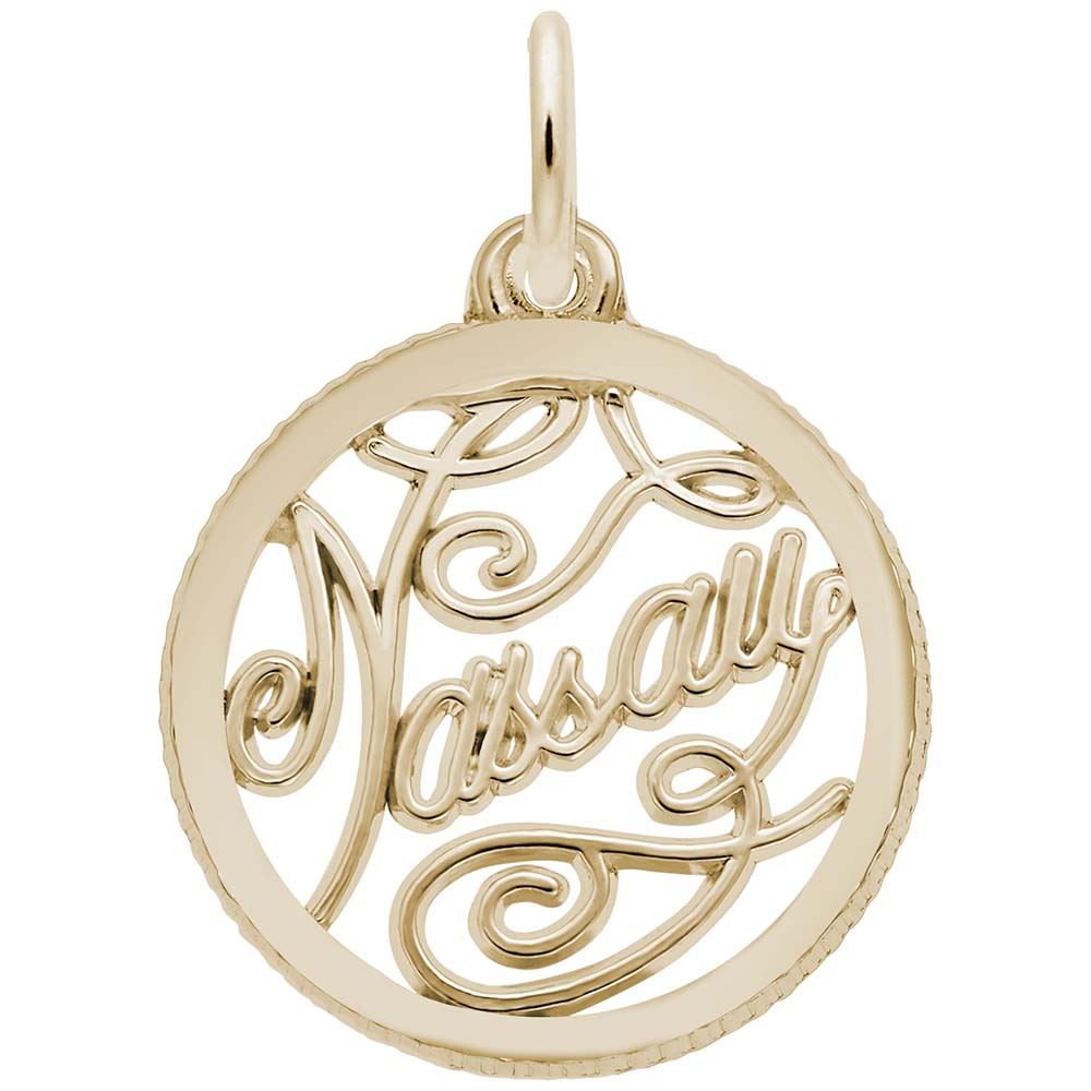 Nassau Disc Charm - Travel Souvenir Jewelry for Island Lovers 4830