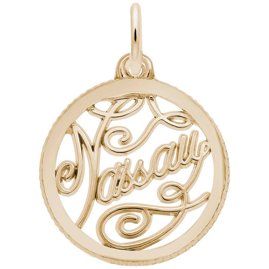 Nassau Disc Charm - Travel Souvenir Jewelry for Island Lovers 4830