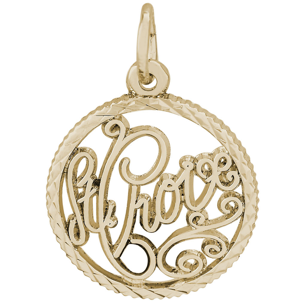 St. Croix Diamond Faceted Disc Charm for Travel Lovers 4834