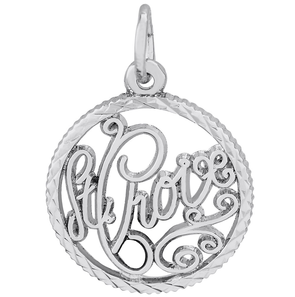 St. Croix Diamond Faceted Disc Charm for Travel Lovers 4834
