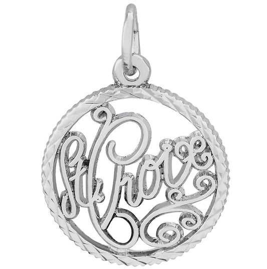 St. Croix Diamond Faceted Disc Charm for Travel Lovers 4834