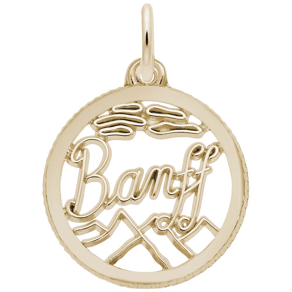 Banff Disc Charm - Canadian Patriotism Jewelry for Nature Lovers 4836