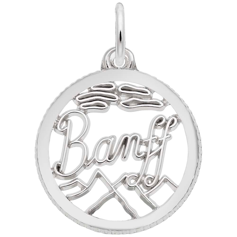 Banff Disc Charm - Canadian Patriotism Jewelry for Nature Lovers 4836