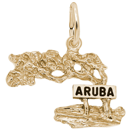 Aruba Cypress Tree Charm - Travel Souvenir Jewelry for Nature Lovers 4843