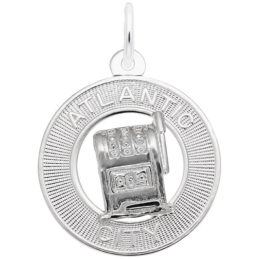 Atlantic City Slot Machine Ring Charm for Good Luck Gaming 4861