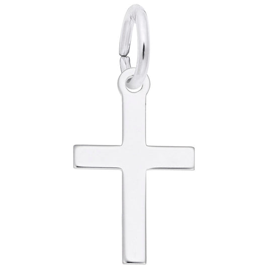 Small Plain Cross Charm - Elegant Religious Jewelry for Faith 4901