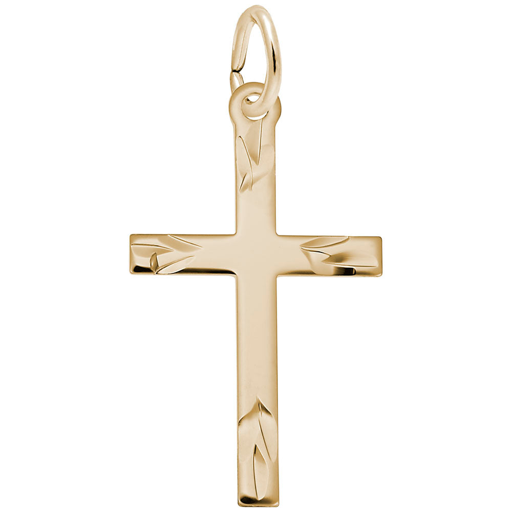 Medium Flared Ends Cross Charm - Elegant Religious Jewelry 4912
