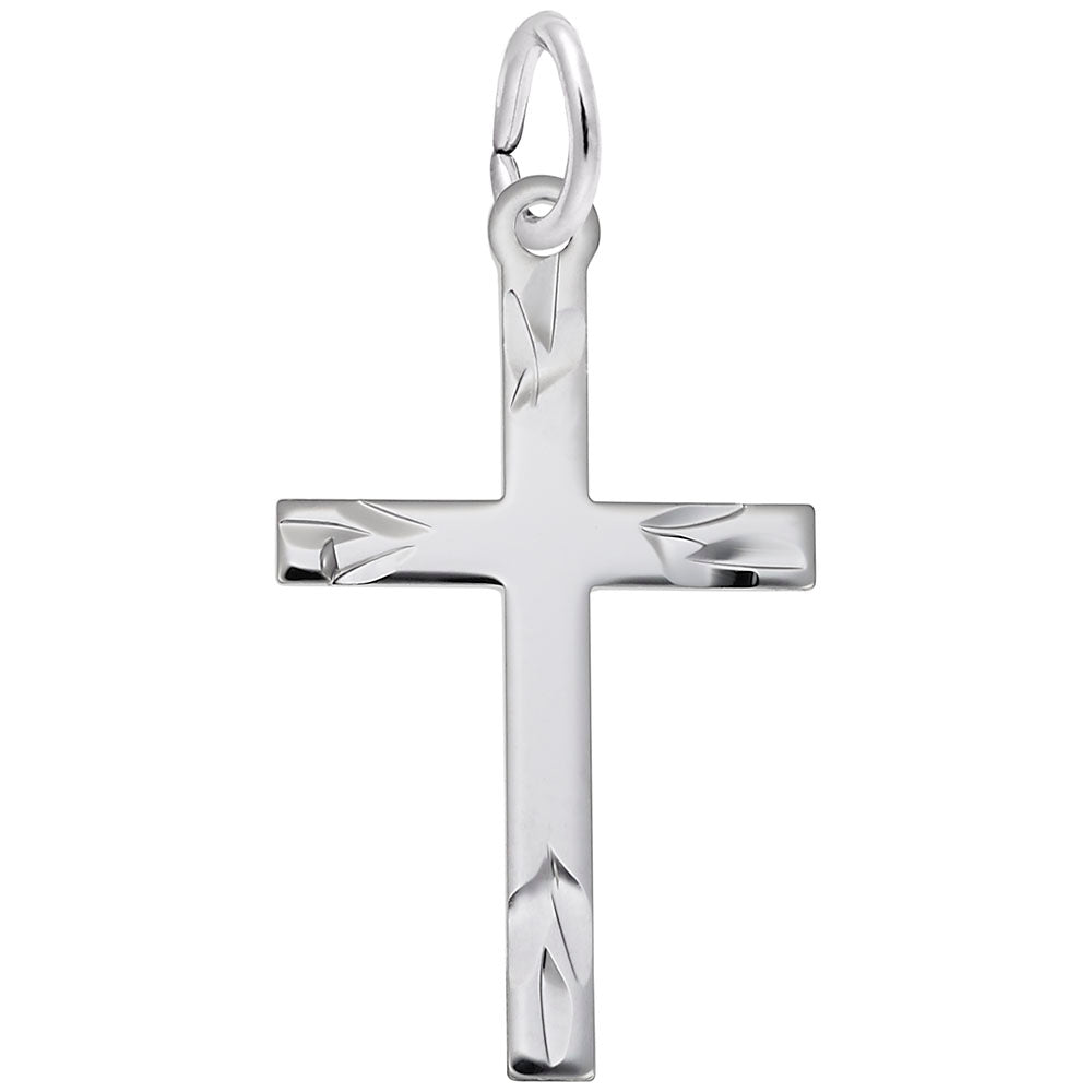 Medium Flared Ends Cross Charm - Elegant Religious Jewelry 4912