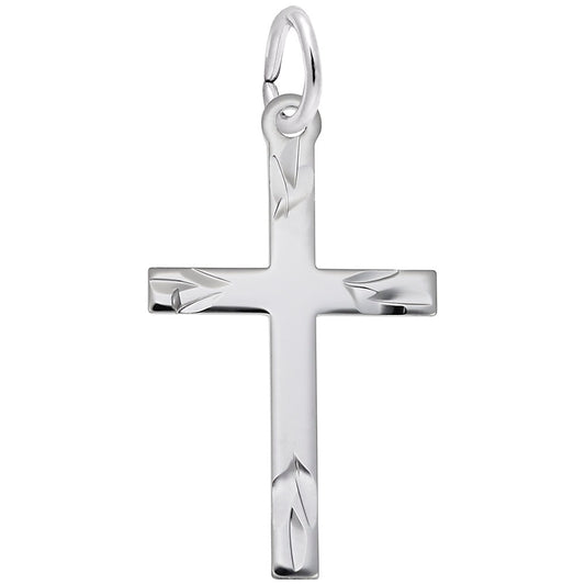 Medium Flared Ends Cross Charm - Elegant Religious Jewelry 4912