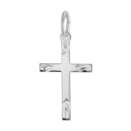 Medium Engraved Ends Cross Charm