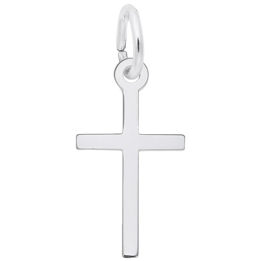 Small Thin Cross Charm - Elegant Religious Jewelry for Faith 4915
