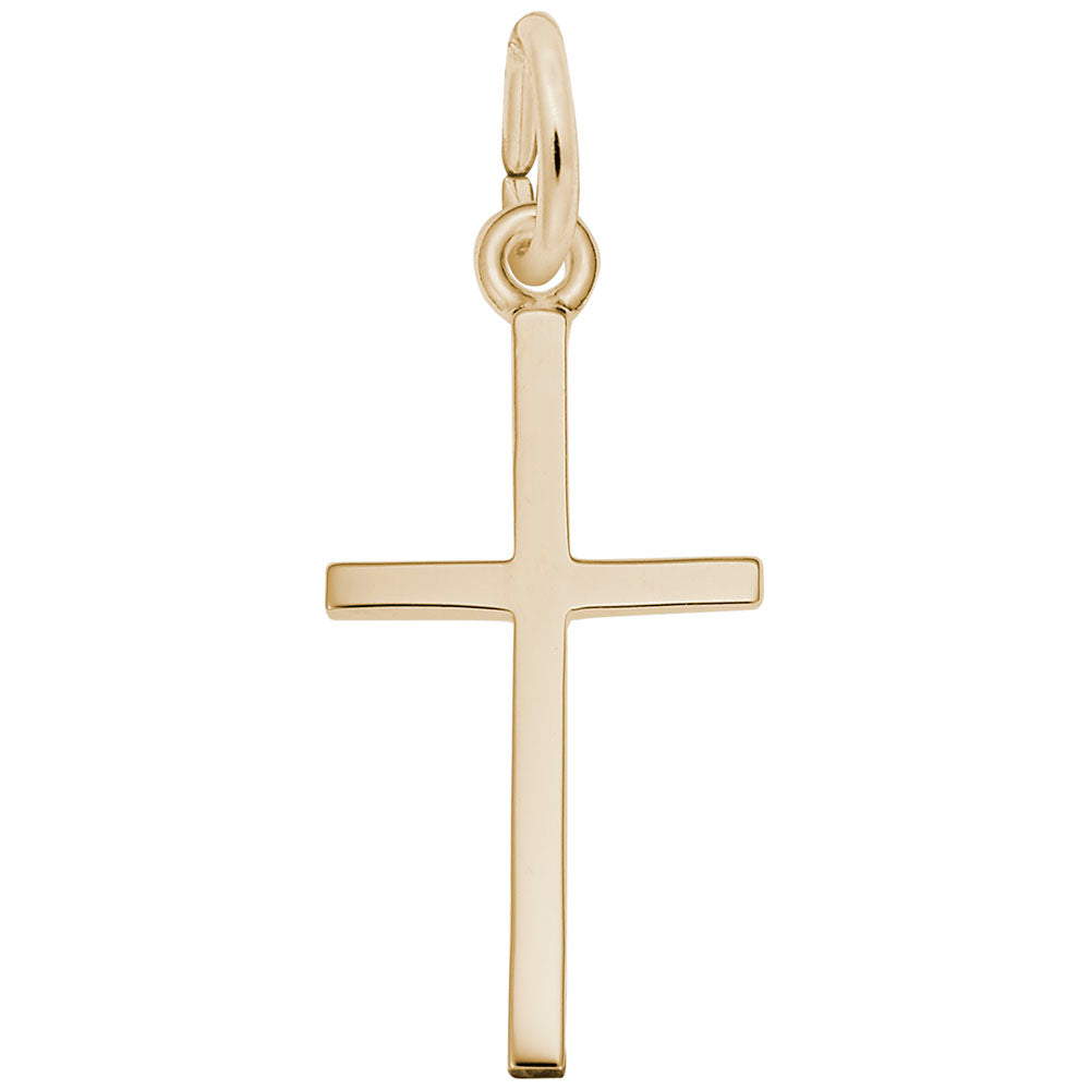 Medium Thin Cross Charm - Elegant Religious Jewelry for Faith 4920