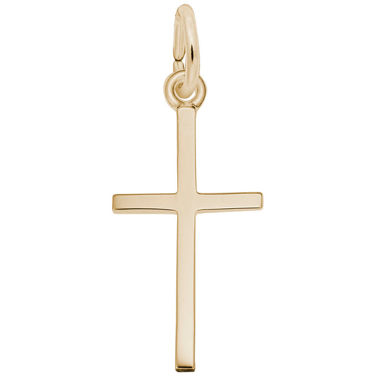 Medium Thin Cross Charm - Elegant Religious Jewelry for Faith 4920
