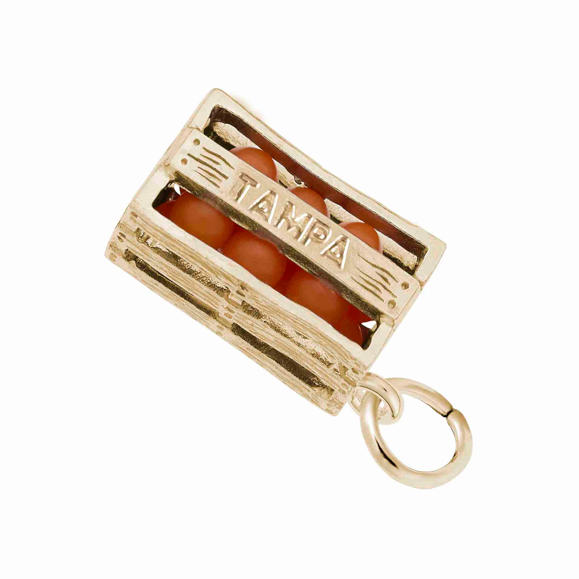 Tampa Orange Crate Charm - Unique Florida Travel Souvenir 4961