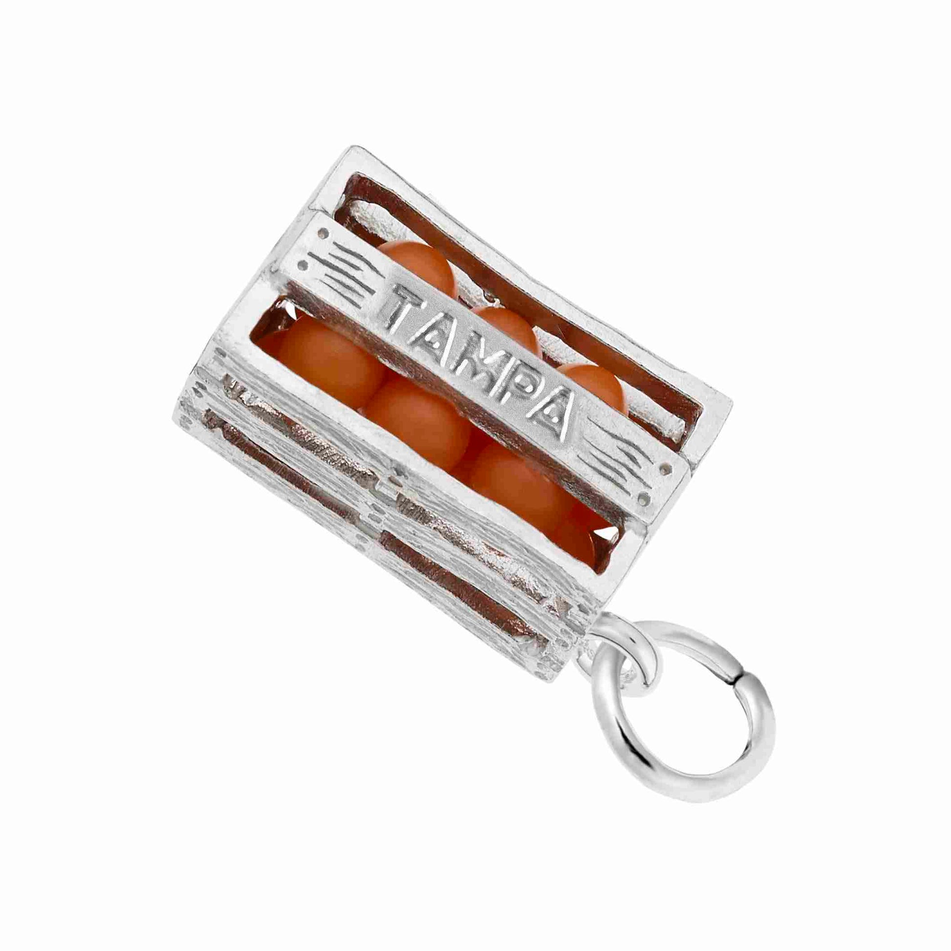 Tampa Orange Crate Charm - Unique Florida Travel Souvenir 4961