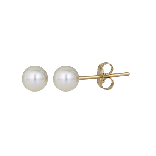 Royal Chain 14K Gold Pearl Stud Earring