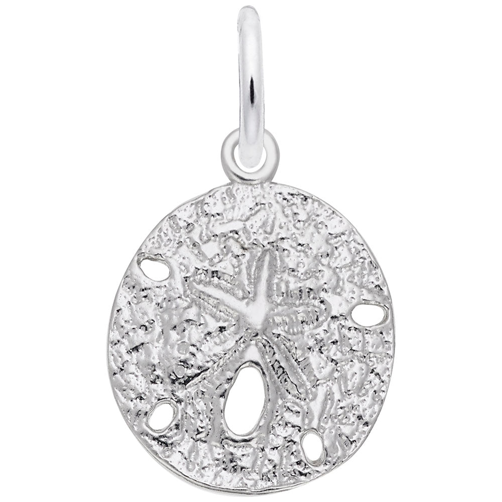 Small Sand Dollar Charm - Nautical Jewelry for Beach Lovers 5020