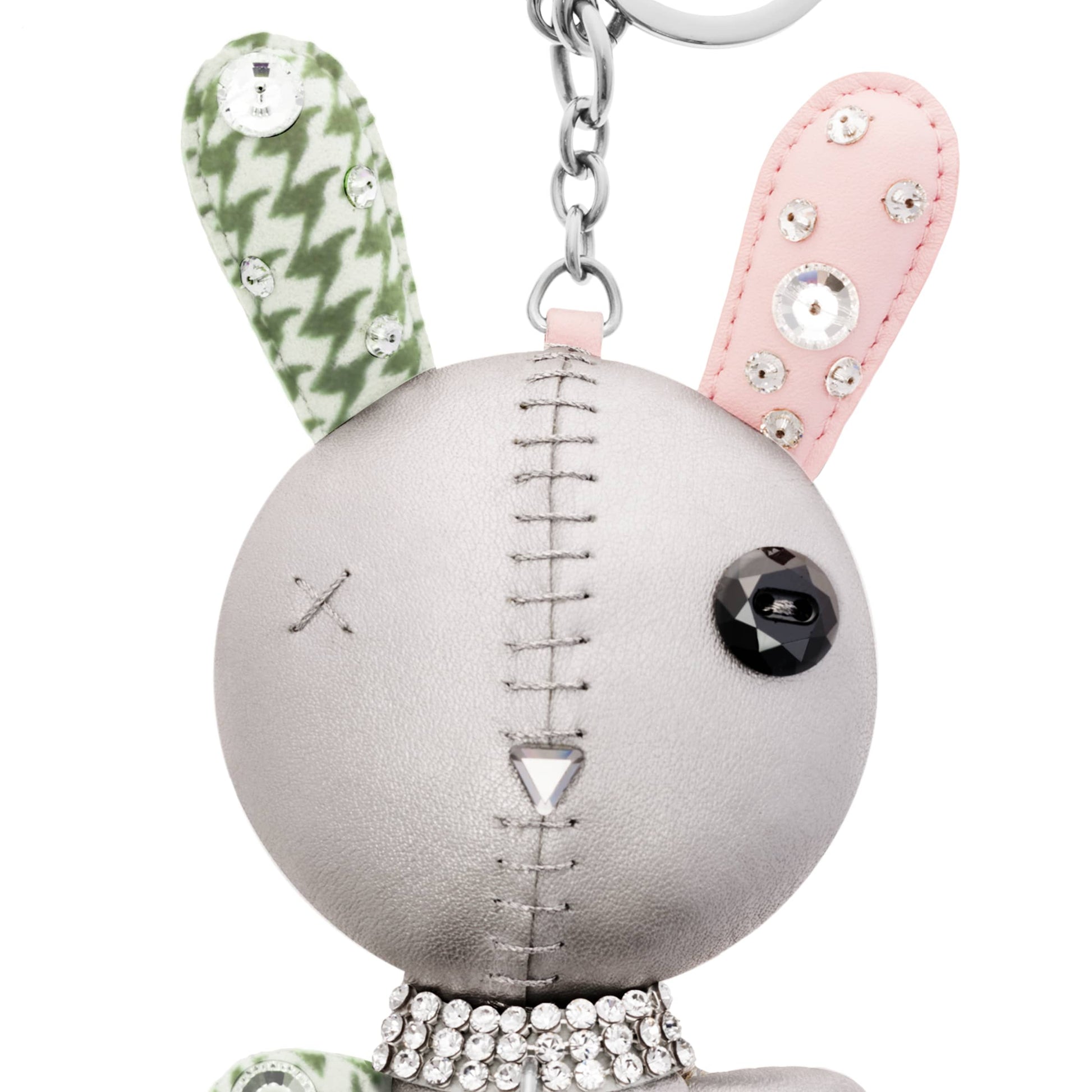 Mathilde bag charm, Rabbit, Gray, Stainless steel