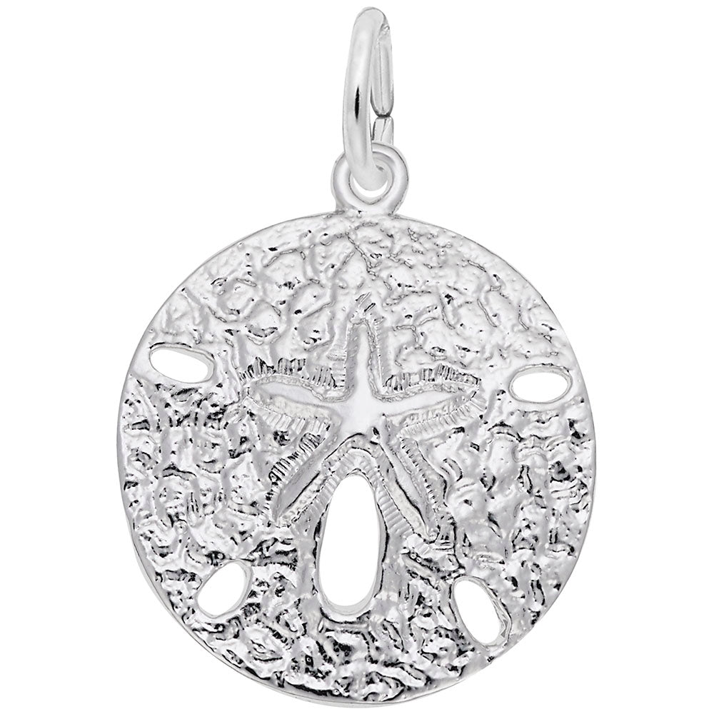 Medium Sand Dollar Charm - Nautical Jewelry for Beach Lovers 5021