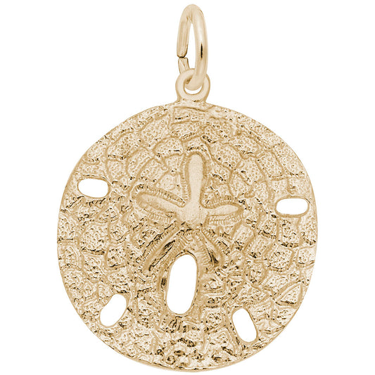 Large Sand Dollar Charm - Nautical Jewelry for Beach Lovers 5022