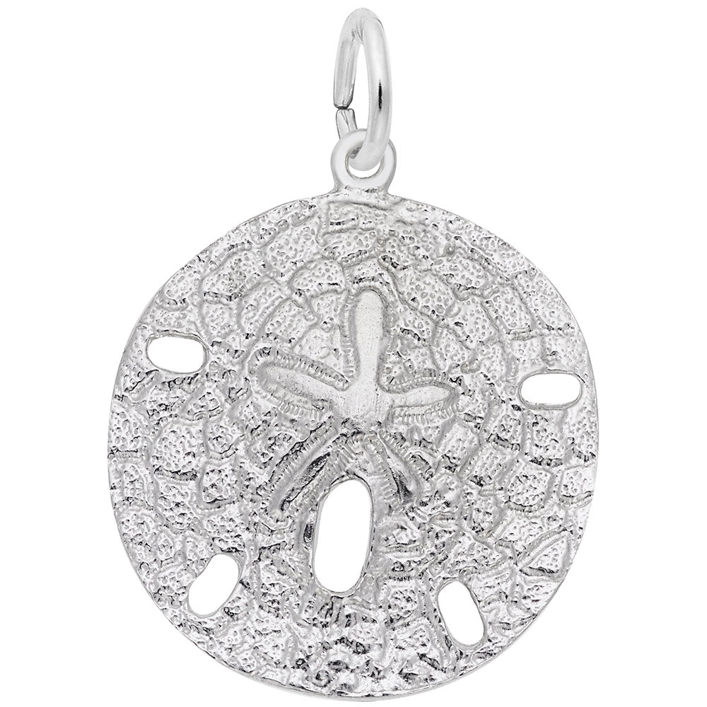 Large Sand Dollar Charm - Nautical Jewelry for Beach Lovers 5022