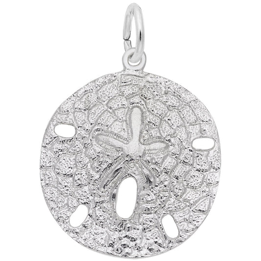 Large Sand Dollar Charm - Nautical Jewelry for Beach Lovers 5022