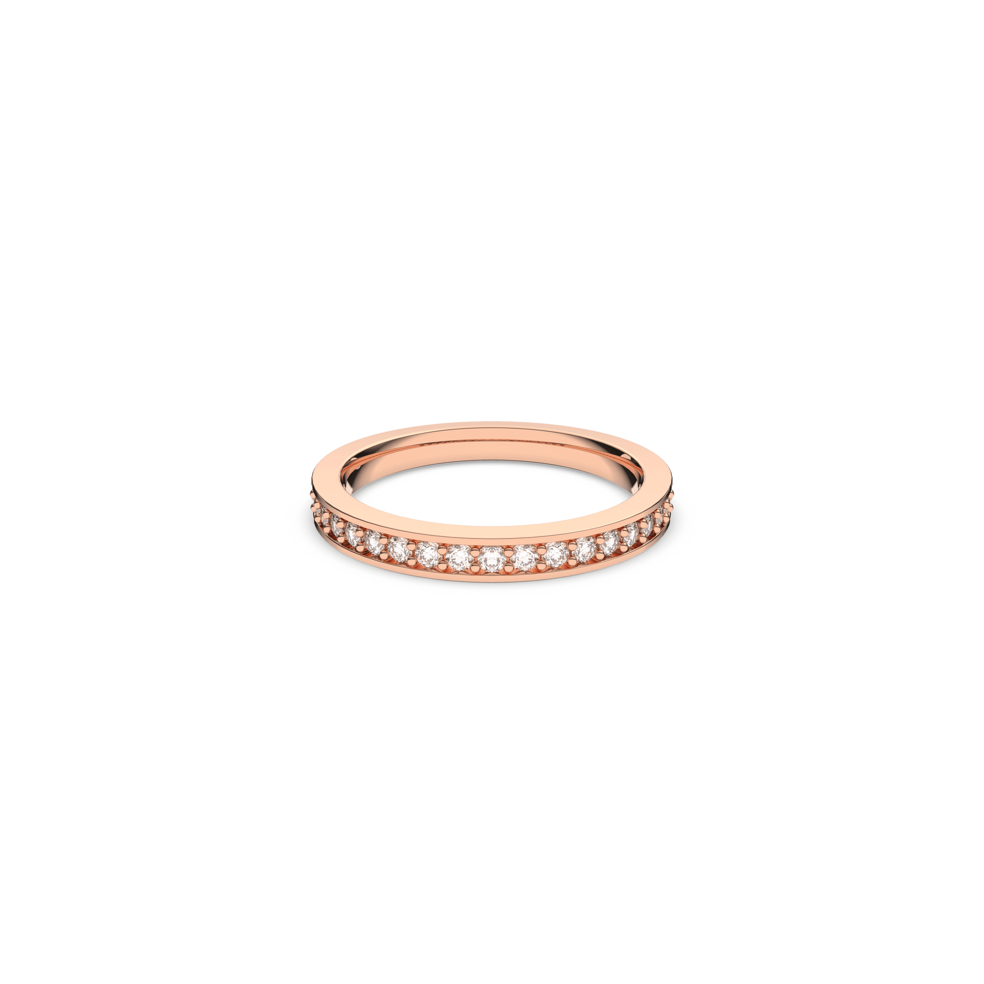 Matrix ring, White, 18K rose gold finish