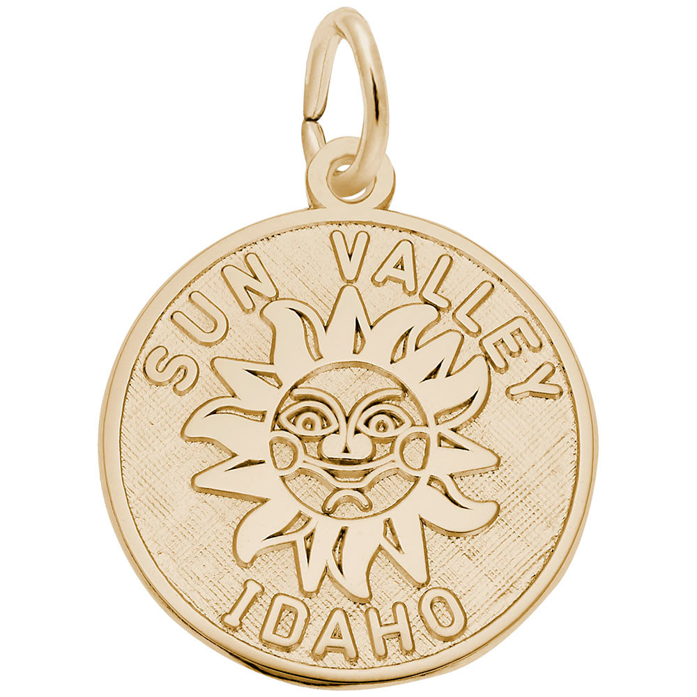 Sun Valley Idaho Disc Charm - Travel Souvenir Jewelry Gift 5071