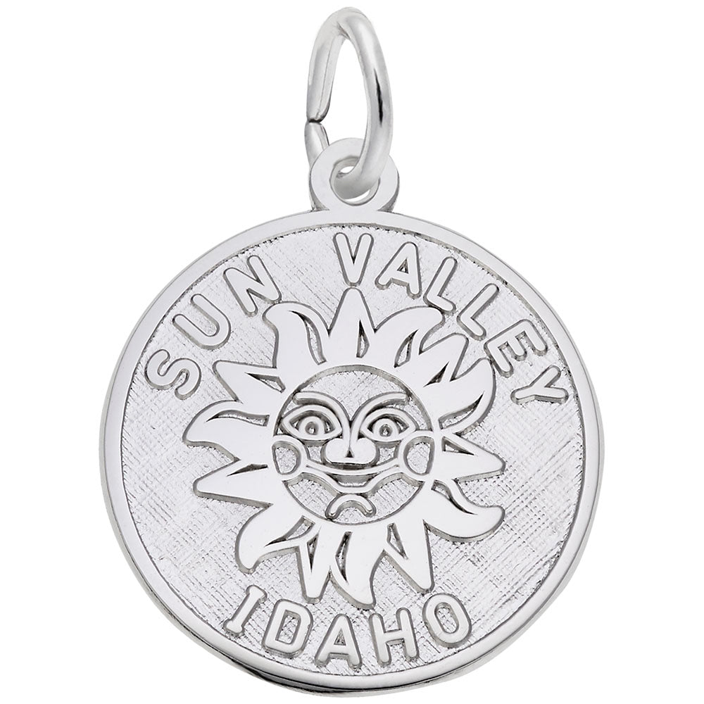 Sun Valley Idaho Disc Charm - Travel Souvenir Jewelry Gift 5071