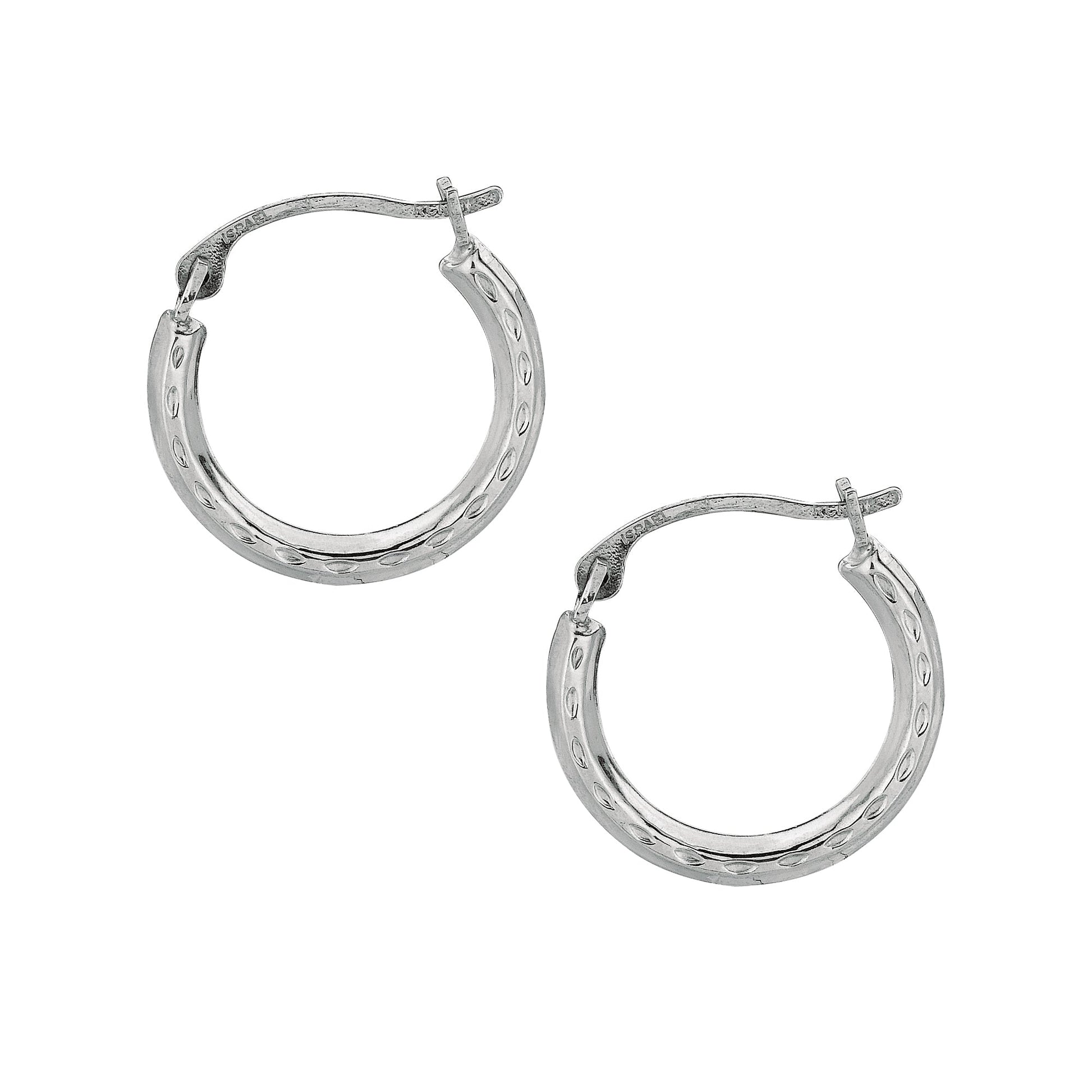 Royal Chain 10K Gold Mini Diamond Cut Hoop Earring 507ER