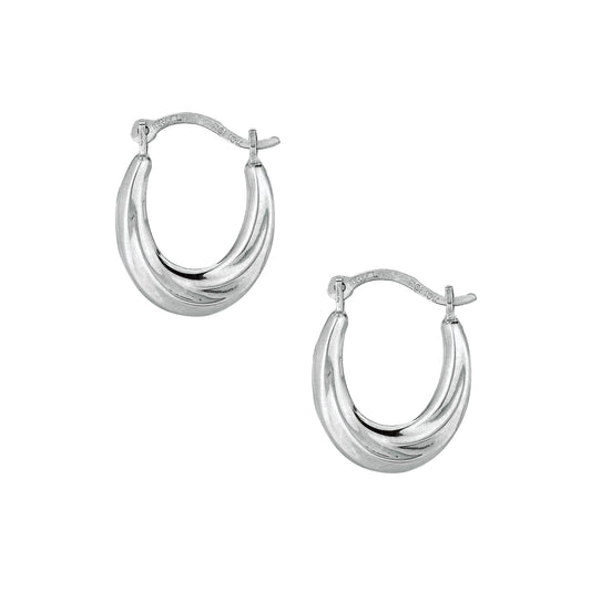 Royal Chain 10K Gold Mini Oval Hoop Earring 509ER