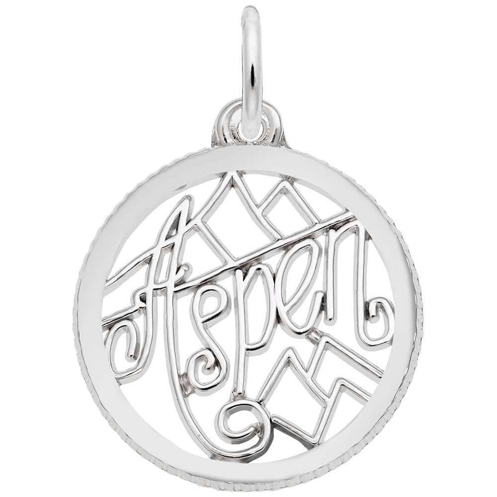 Aspen Disc Charm - Travel Souvenir Jewelry for Colorado Lovers 5144