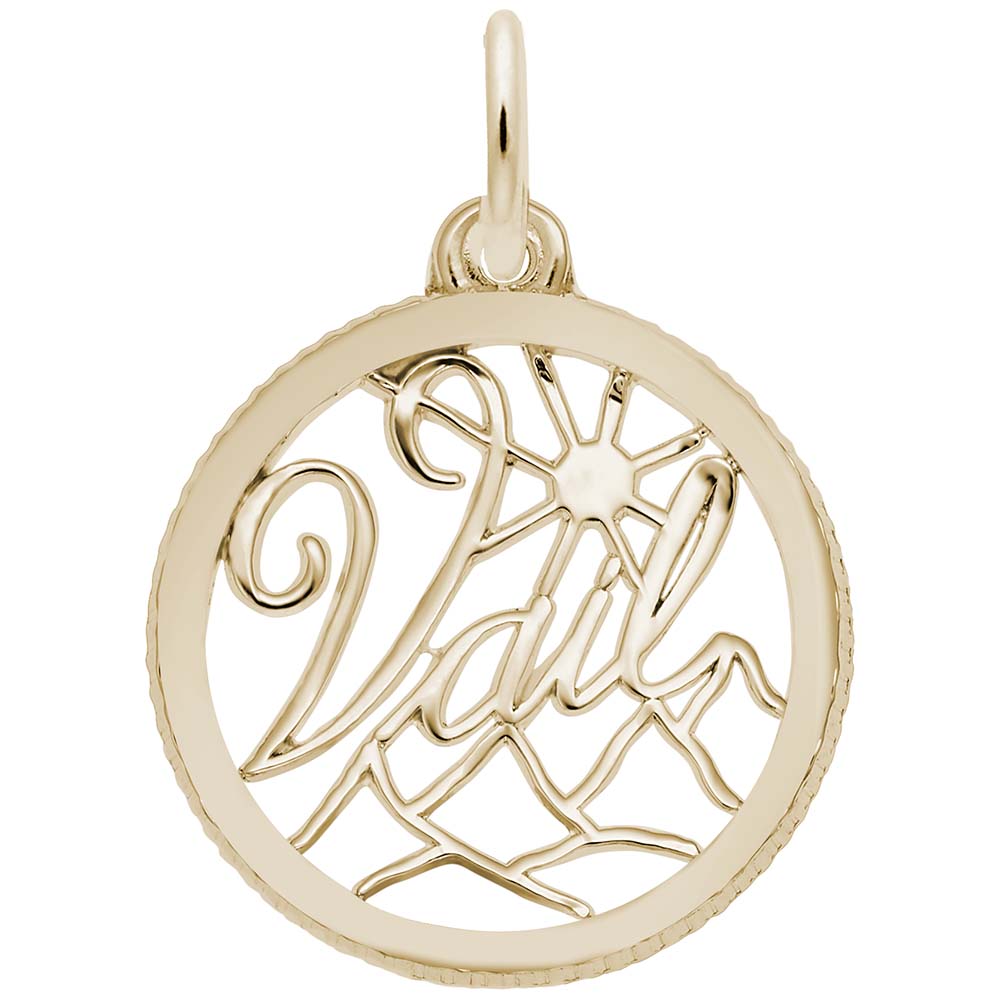 Vail Disc Charm - Travel Souvenir Jewelry for Colorado Lovers 5145
