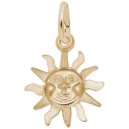 Small Sunshine Charm for Summer Jewelry - Rembrandt Charms 5152