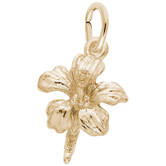 Hibiscus Flower Accent Charm for Hawaii Travel Souvenirs 5155