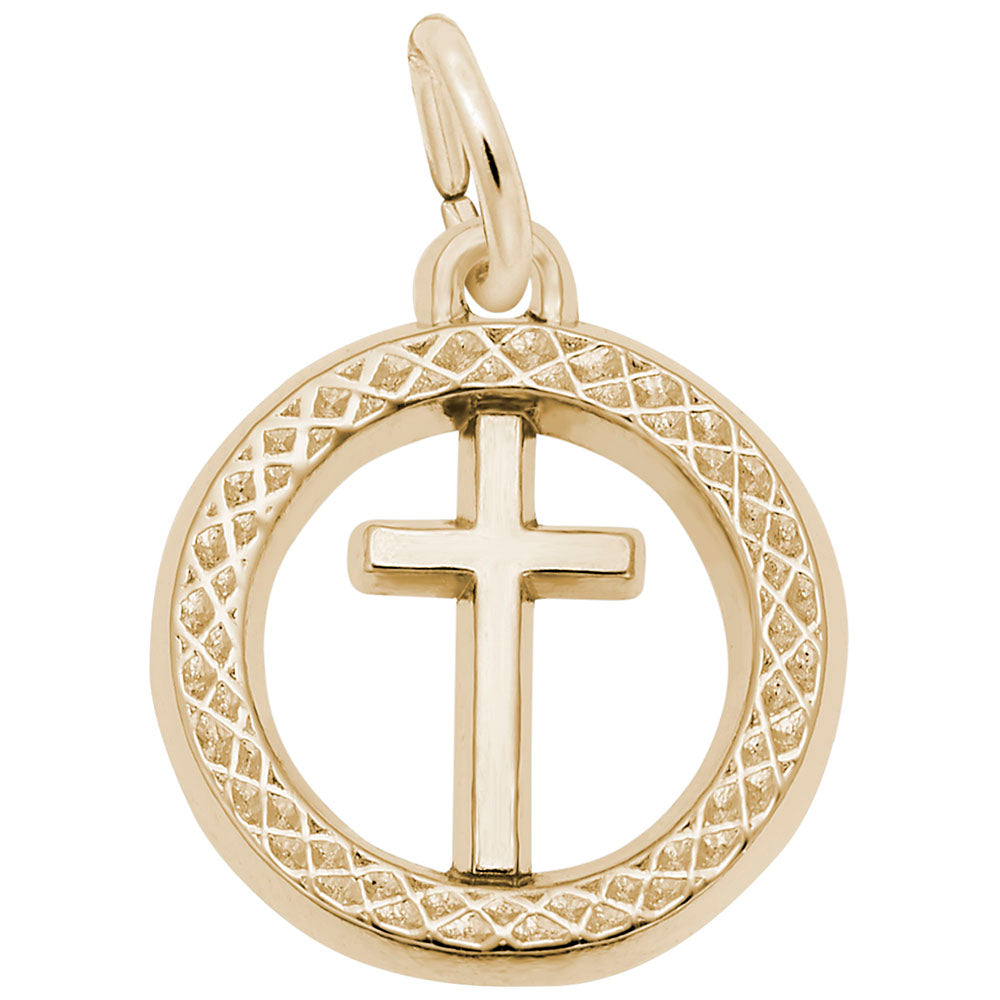 Small Cross in Ring Charm for Religious Occasions - Rembrandt 5163