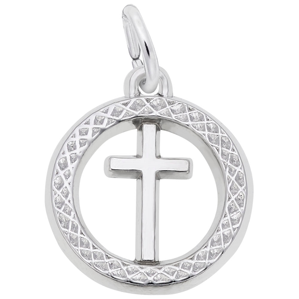 Small Cross in Ring Charm for Religious Occasions - Rembrandt 5163