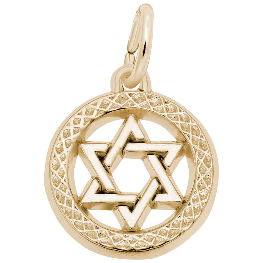 Star of David Diamond-Faceted Disc Charm for Special Occasions 5164